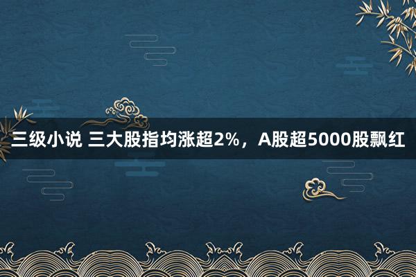 三级小说 三大股指均涨超2%,A股超5000股飘红