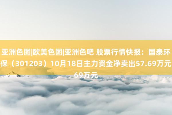 亚洲色图|欧美色图|亚洲色吧 股票行情快报:国泰环保(301203)10月18日主力资金净卖出57.69万元