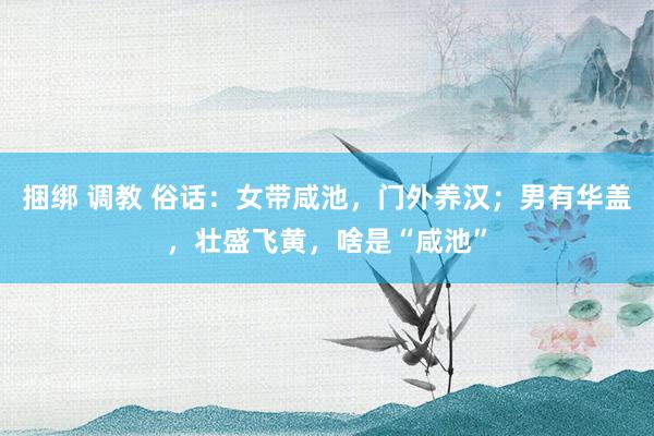 捆绑 调教 俗话:女带咸池,门外养汉;男有华盖,壮盛飞黄,啥是“咸池”