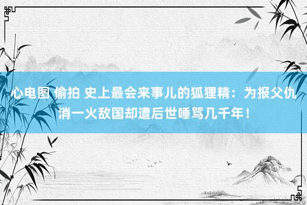 心电图 偷拍 史上最会来事儿的狐狸精:为报父仇消一火敌国却遭后世唾骂几千年!