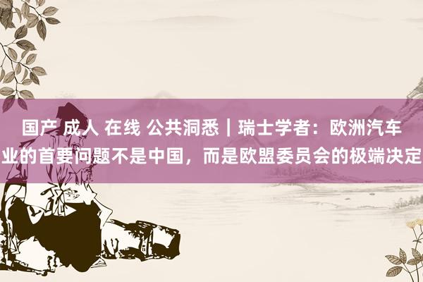 国产 成人 在线 公共洞悉|瑞士学者:欧洲汽车业的首要问题不是中国,而是欧盟委员会的极端决定