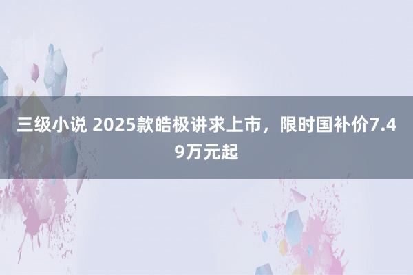 三级小说 2025款皓极讲求上市,限时国补价7.49万元起