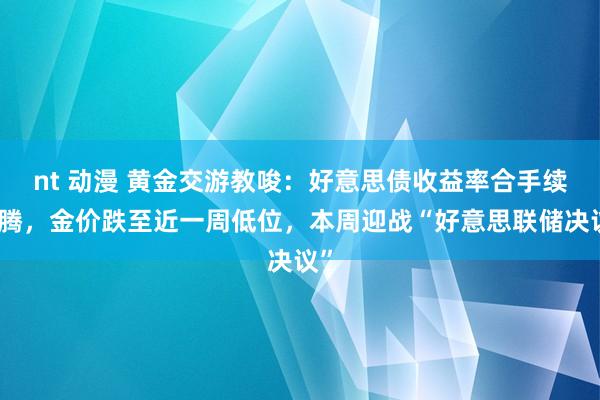 nt 动漫 黄金交游教唆:好意思债收益率合手续飞腾,金价跌至近一周低位,本周迎战“好意思联储决议”