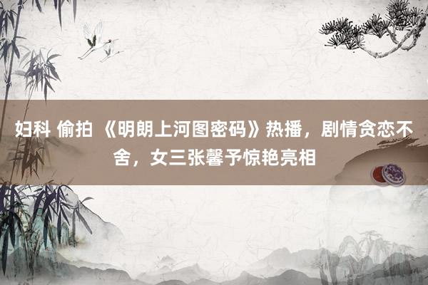 妇科 偷拍 《明朗上河图密码》热播,剧情贪恋不舍,女三张馨予惊艳亮相