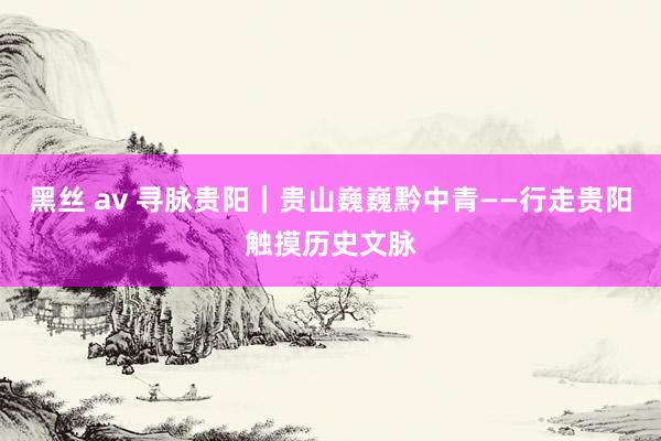 黑丝 av 寻脉贵阳|贵山巍巍黔中青——行走贵阳触摸历史文脉