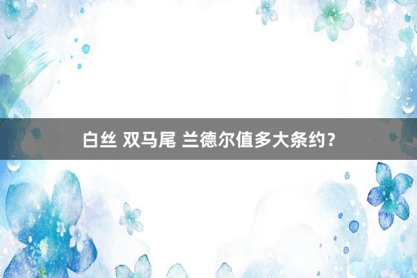白丝 双马尾 兰德尔值多大条约?
