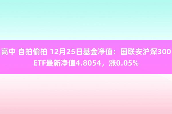 高中 自拍偷拍 12月25日基金净值:国联安沪深300ETF最新净值4.8054,涨0.05%