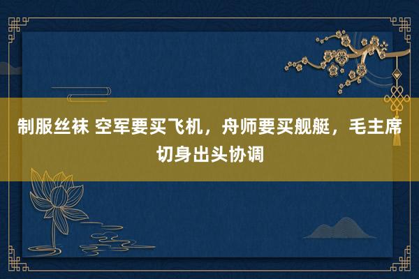 制服丝袜 空军要买飞机,舟师要买舰艇,毛主席切身出头协调