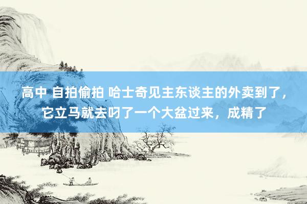 高中 自拍偷拍 哈士奇见主东谈主的外卖到了，它立马就去叼了一个大盆过来，成精了