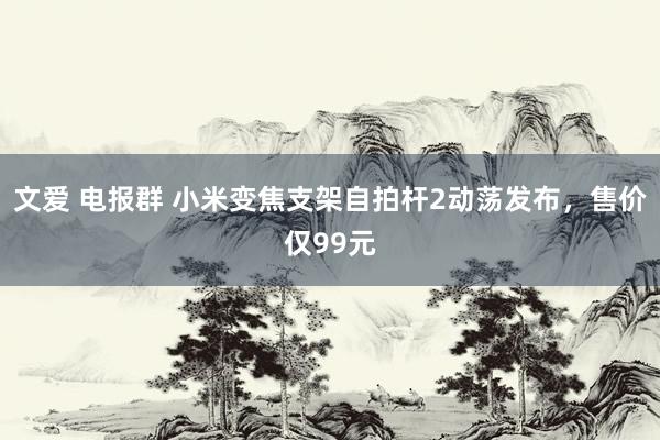 文爱 电报群 小米变焦支架自拍杆2动荡发布，售价仅99元