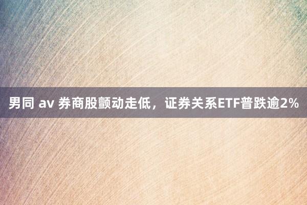 男同 av 券商股颤动走低,证券关系ETF普跌逾2%