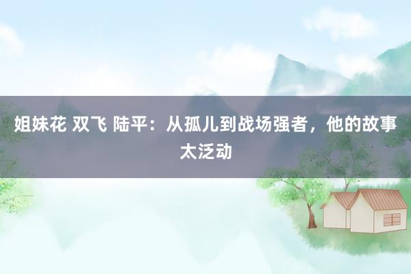 姐妹花 双飞 陆平：从孤儿到战场强者，他的故事太泛动