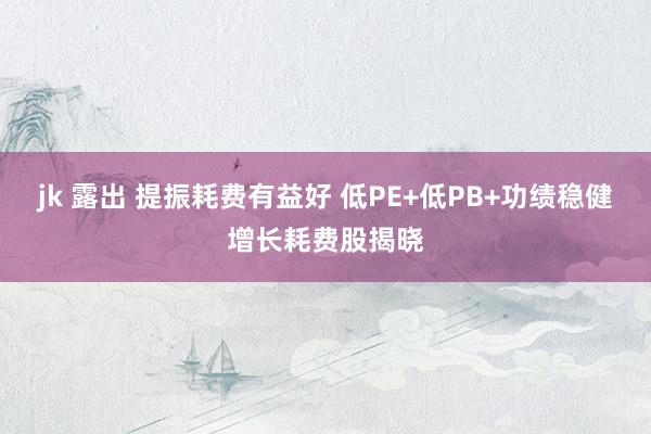 jk 露出 提振耗费有益好 低PE+低PB+功绩稳健增长耗费股揭晓
