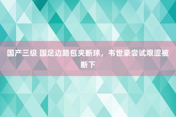 国产三级 国足边路包夹断球，韦世豪尝试艰涩被断下