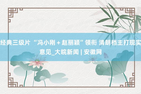 经典三级片 “冯小刚＋赵丽颖”领衔 清朗档主打现实意见_大皖新闻 | 安徽网
